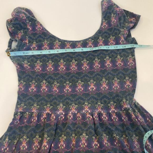 Mossimo Supply Co. Cap Sleeve Scoop Neck Stretchy Mini Dress Boho Print Sz Sm - Picture 7 of 12